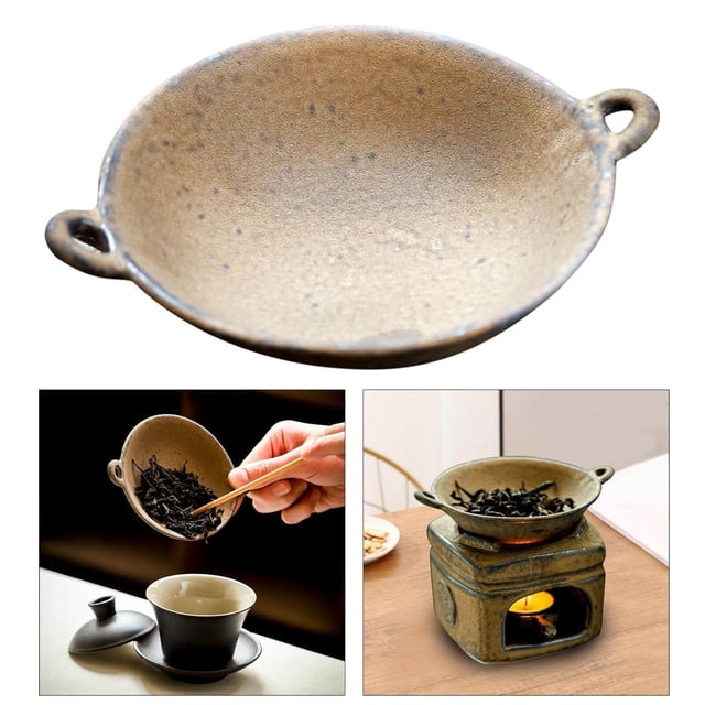 serony Brûleur d'Encens en Céramique Brûleur de Cire Chauffe-Cire Diffuseur Essentiel de Bougie Chauffe-Cire Diffuseur d'Huile Uniquement pot