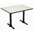 thumbnail image 4 of KFI Studios Mode 2.5' x 4' Dining Table, Designer White, Black Base, 4 of 7
