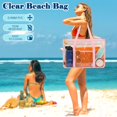 thumbnail image 2 of Mesh Beach Bag, Extra Large Beach Tote with Zipper Pocket Pool Bag for Cruise/Swim/Vacation Essentials, 2 of 8