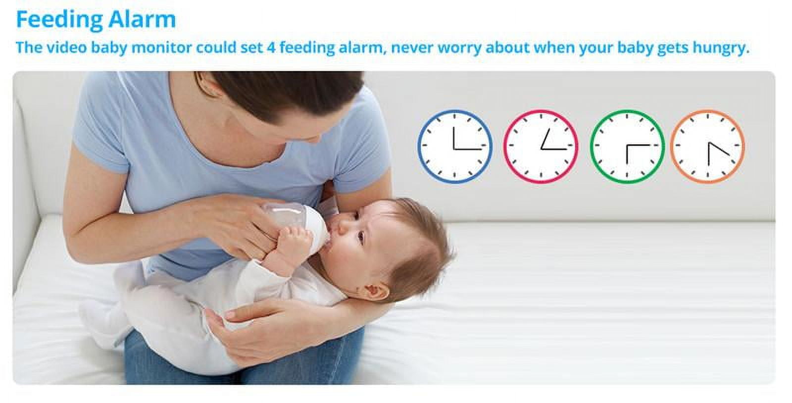 Gtekpros MB98 Baby Audio-Video Monitor 4.3"  Lullabies Pan-Tilt 2-Way Audio Temperature Monitoring   Night Vision Camera