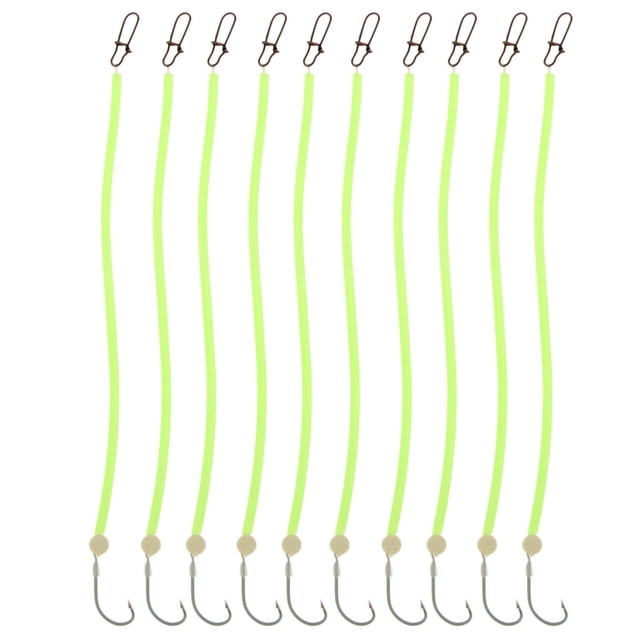 Aparejos de Pelo Sunnimix 10 Unids Anzuelos de Púas Luminosos Aparejos de Atados Listos Tamaño del 12