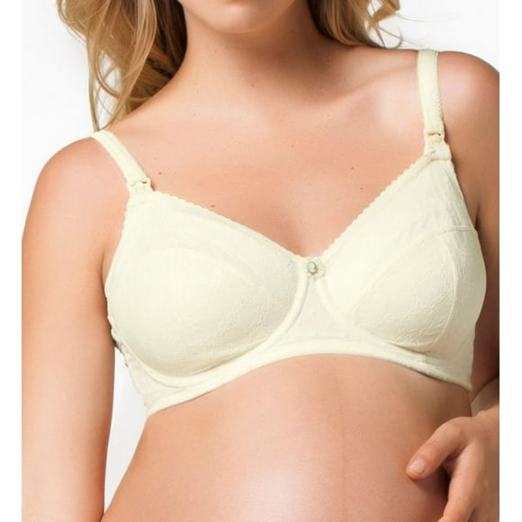 Cake Lingerie Lace Maternity Nursing Banana Parfait Flexi-wire Bra,Ivory,38C UK/38C US