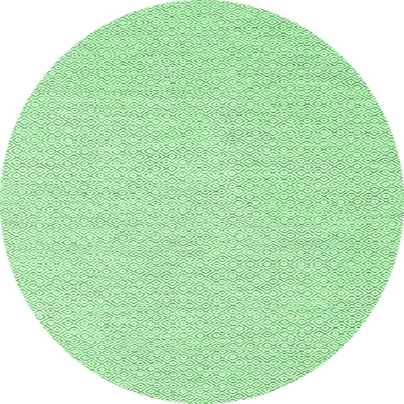 Ahgly Company Indoor Round Solid Emerald Green Modern Area Rugs, 6' Round