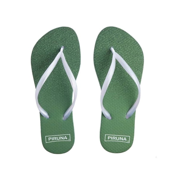 Brazilian Flip Flops Green White Thong Sandals Casual Women