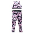 thumbnail image 7 of inhzoy Girls Kids 2 Piece Sports Outfits Camouflage Printed Crop Tops and Leggings Set, 7 of 7