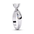 thumbnail image 3 of Solitaire Engagement Rings for Women | Center 7MM Round Cut Lab Created Moissanite Wedding Promise Rings for Her in 14K Solid White Gold, Ring Size 8.5, 3 of 6