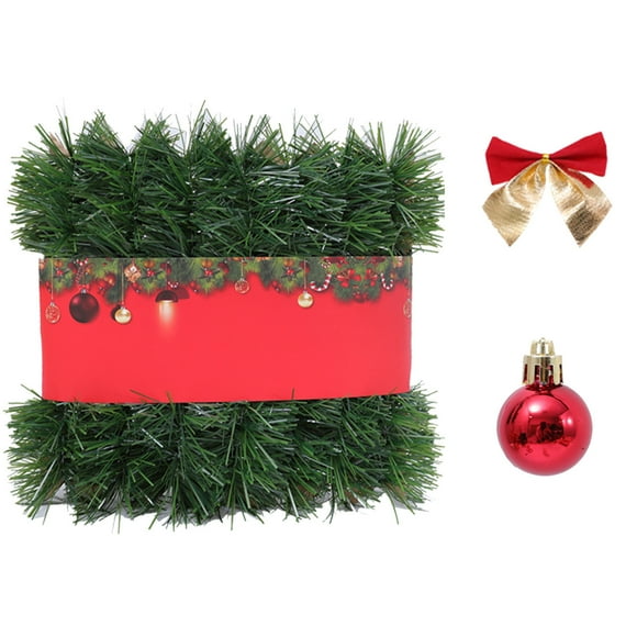 Bandes de Laine de Décoration de Noël B avec Nœuds et Boules pour Décorations de Scène d'Événement et Fournitures de Fête 1 Pce Poids 0,33 Lb