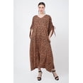 thumbnail image 4 of Miss Lavish London Plus size Kaftan Dresses for Women Beach Cover up  Caftans Moo Moos Women Swimwear Cover up Dusky Orange 3XL, 4 of 10