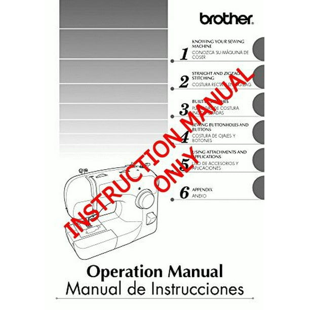 Brother XL3500 XL3500ti XL3510 XL3520Sewing Machine Instruction