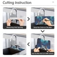 thumbnail image 5 of Yayeee Faucet Mat for Kitchen Sink 14.7" Diatomite Long Splash Guard Pad, Blue Planet, 5 of 7
