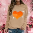 thumbnail image 2 of WTXUE Valentine's Sweatshirt Women Love Heart Printed Sweatshirts Graphic Comfortable Sweatshirts Dressy Sweatshirts Baggy Sweatshirt Graphic Sweatshirts Casual Sweatshirts Beige Xl, 2 of 5