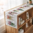 thumbnail image 6 of Table Runners 60 Inches Long Dress Scarves, Pink Spring Floral Farmhouse Kitchen/Dining Table Runner, Small Coffee Tablerunners, Wooden Elegant Farmhouse Botanical 13x60 Inch, 6 of 9