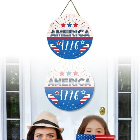 

Independence Day Wooden Door Hanging Independence Day Theme Door Hanging Garden Decoration Unique Independence Day Decoration 30x30cm