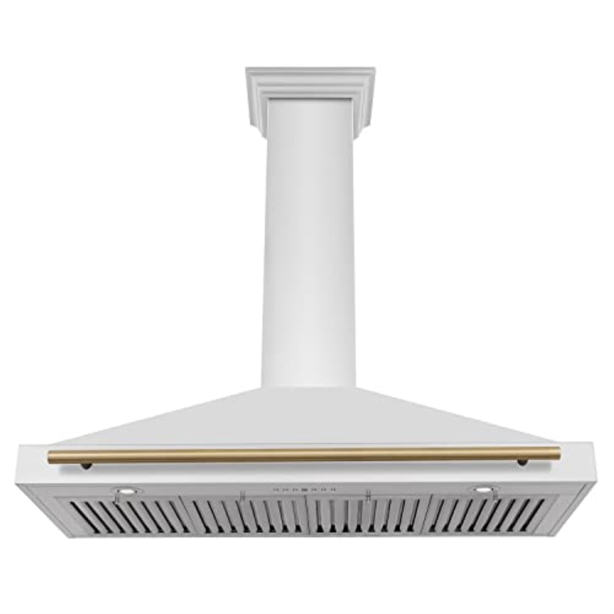 ZLINE 48 ZLINE Autograph Edition Stainless Steel Range Hood with Stainless Steel Shell and Champagne Bronze Handle (KB4SNZ-48-CB