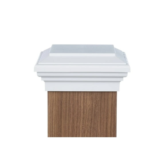 6x6 Post Cap ? White Flat Top