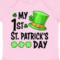 thumbnail image 4 of Inktastic My 1st St. Patrick's Day Green Top Hat and Clovers Boys or Girls Baby Bodysuit, 4 of 5