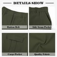 thumbnail image 4 of IhhxPro Men's Outdoor Cargo Shorts Elastic Waist Quick Dry Multi-Pocket Men Summer Work Hiking Casual Loose Fit Lightweight Cotton Travel S-3XL, 4 of 6