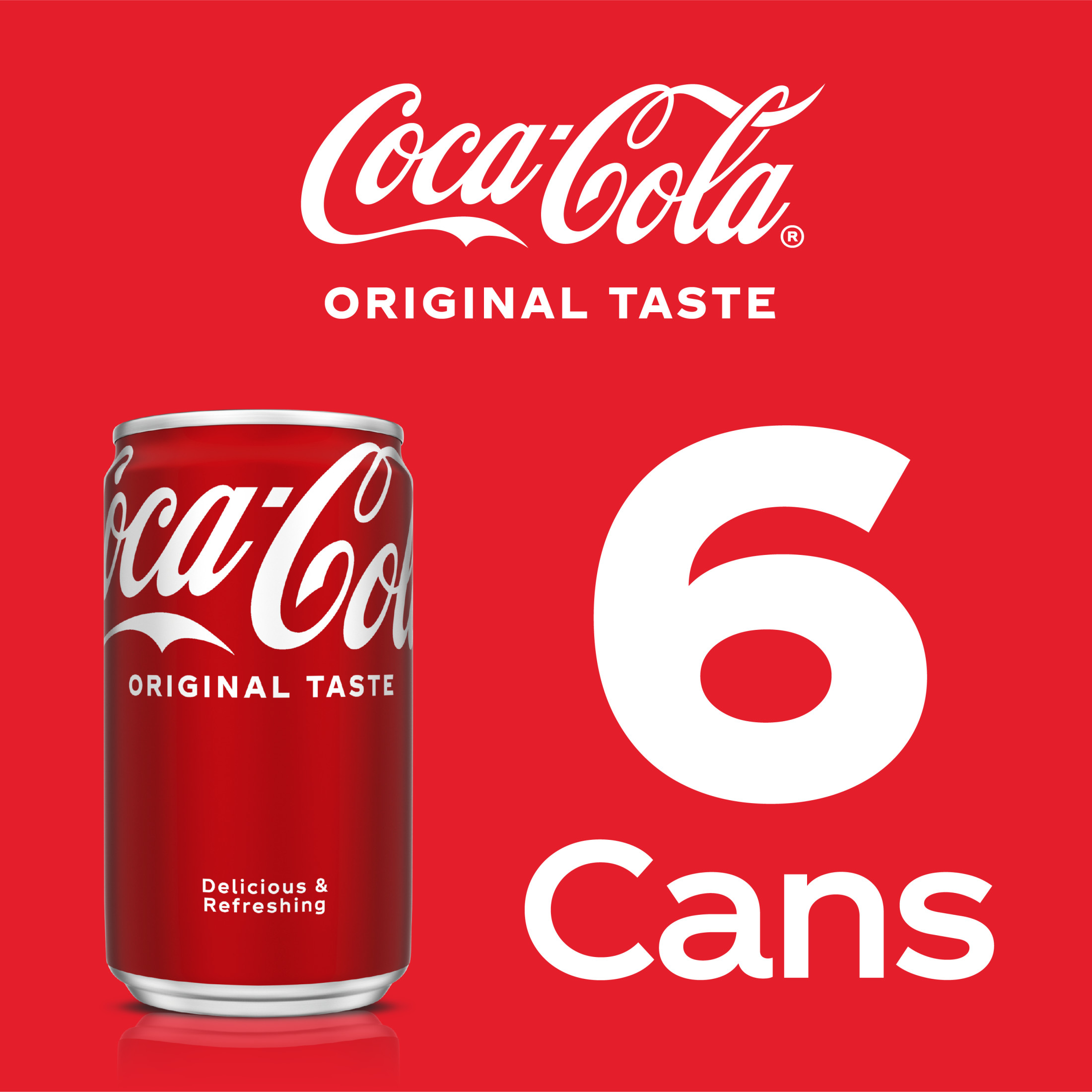 Coca-Cola Mini Soda Pop, 7.5 fl oz Cans, 6 Pack - image 5 of 9