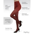 thumbnail image 3 of MeMoi Diamond Pattern Swirl Cotton Blend Women's Sweater Tights - Womens - Female (Medium/Large, Ketchup), 3 of 11