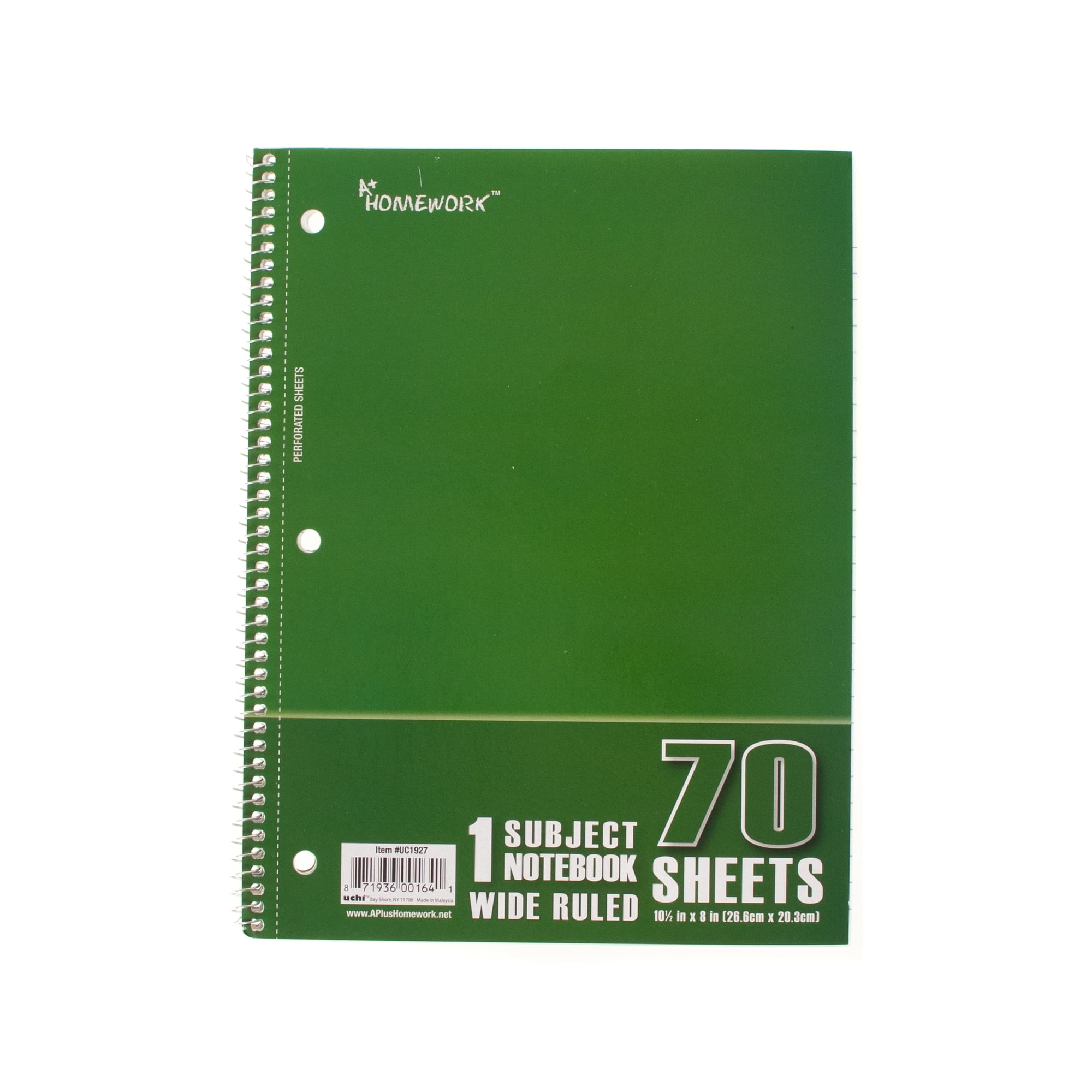 West Coast Paracord Spiral Notebooks - 70 Sheets, 6 Pack Wide Ruled School Supplies