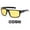 Black With White Line, variant on HD High Definition Blue Blocking Driving Sunglasses Yellow Tinted Lens Black Mat
