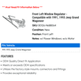 thumbnail image 2 of Front Left Window Regulator - Compatible with 1991, 1993 Jeep Grand Wagoneer, 2 of 2