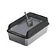 thumbnail image 2 of Inodoro para gatos con parte abierta, inodoro para gatos semicerrado, protector contra salpicaduras, fácil de limpiar, bandeja para cama para Negro y L, 2 of 8