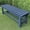 Blue, variant on Outdoor Garden Bench, 2-Person Wood Patio Bench Weatherproof Outdoor Backless Bench, Anti-Corrosion and Anti-Rust Garden Benches for Garden Lawn Porch Park Backyard