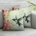 thumbnail image 3 of ARISTURING  Pillow Covers Flying Hummingbird and Pink Flowers Oil Painting Throw Pillow Covers Decor for Couch Bedroom Living for Men Women, 3 of 5