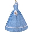 thumbnail image 3 of Women's Victorian Style Retro Light Blue Floral Dress, 3 of 6