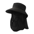 thumbnail image 2 of Sombrero para el libre para hombres y mujeres con protección facial para mochileros, vacaciones y senderismo. Negro, 2 of 10