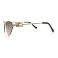 thumbnail image 6 of Womens Luxury Fashion Rimless Triangular Designer Sunglasses Gold - Brown Pink, 6 of 8