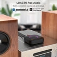 thumbnail image 3 of Receptor Bluetooth 5.2 1Mii B06S+, adaptador de audio Bluetooth HiFi con LDAC, aptx HD y aptx de baja latencia, audio de alta resolución de largo alcance con control de volumen, salidas de 3,5 mm y RC, 3 of 5
