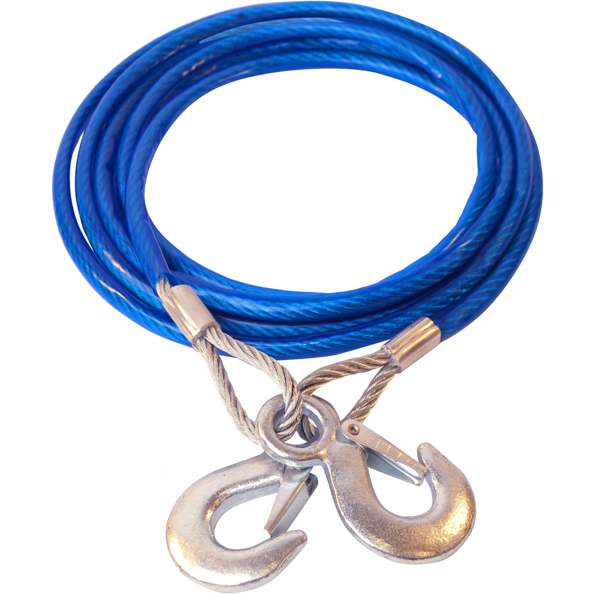 ALEKO TR4T10X13 Steel Tow Rope with Hooks, 6,600 lb Capacity, 13' Long, Blue