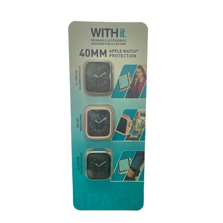 UPC: 0819856018929 | WITHit TAP40030152BC01 3-Pack Protective Cover for Apple Watch 40mm: Series 4  5 and 6