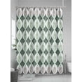 thumbnail image 5 of Green Leaf Shower Curtain, Plant Leaves Abstract Geometric Waterproof Shower Curtain Set with 12 Hooks Lightweight Washable Fabric Shower Curtains for Bathroom 36x72 Inches, 5 of 6