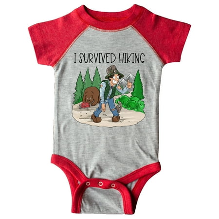 

Inktastic I Survived Hiking Gift Baby Boy or Baby Girl Bodysuit