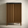 thumbnail image 3 of Troyes 24" Freestanding Bathroom Vanity in Brown Oak with Black 3-Hole Widespread Sink Top, 3 of 7