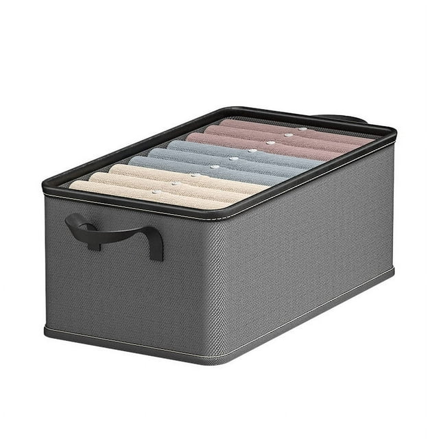 Caja de almacenamiento de ropa para dormitorio, plegable, separada, para organizar pantalones, armario doméstico, caja de almacenamiento de ropa de tela