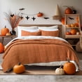 thumbnail image 2 of HORIMOTE HOME 100% Cotton Quilt King Size Burnt Orange Bedspread, Pre-Washed 3-Piece Cozy Lightweight Decorative Bedding Cover Coverlet Set with 2 Shams in Geometric Pattern for All Season, 2 of 4