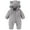 Grey, variant on Coerni New Born Fleece Hooded Crawling Suit Cute Baby Bear Shape Jumpsuit Baby Boy Girl Cute Furry Hood Romper Winter Clothes