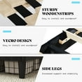 thumbnail image 5 of Papajet Full Size Bed Frame with Velvet Upholstered Headboard & Wood Slats, Black, 5 of 7