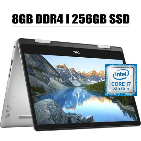 2020 Premium Dell Inspiron 14 5000 5482 2 in 1 Laptop Computer I 14'' Full HD IPS Touchscreen I Intel Quad-Core i7-8565U I 8GB DDR4 256GB SSD I MaxxAudio Backlit KB Webcam WIFI HDMI USB-C Win 10