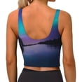 thumbnail image 3 of Lsque Night At Lake Aurora Printed Women'S Sports Bra, Compression, Moisture Wicking, High-Impact Sports Bra For Women,Supportive sports bra-XX-Large, 3 of 9