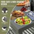 thumbnail image 4 of Outdoor Kitchen Island with Storage, Aluminum Kitchen Storage Island Outdoor Prep Table with Double Storage Rack, Freestanding Outdoor Corner Cabinet, 4 of 7