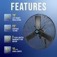 thumbnail image 4 of Tornado 30 inch Outdoor Wall Mount Fan Water-Resistant Oscillating Fan UL Listed, 4 of 6