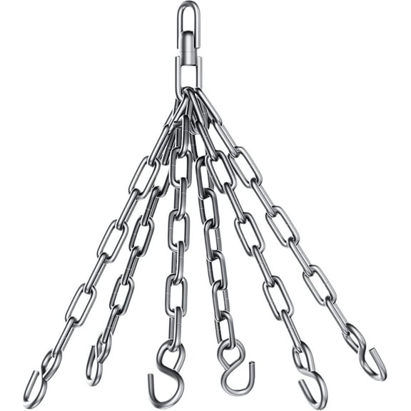 RDX Heavy Duty Boxing Punch Bag Iron 6 Panel Chains Wall Mount Hanger