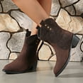 thumbnail image 2 of Mostsola Cowboy Boots for Women Pointy Toe Fashion Cowgirl Boots Heel Suede Western Booties, 2 of 6