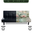 thumbnail image 5 of SCRAWLGOD Hummingbird Hibiscus Floral Print Sofa Cover with Elastic Bottom Armless Futon Slipcovers Dustproof Soft Couch Covers Anti Scratch for Living Room, 5 of 9