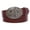 Burgundy, variant on 1 1/2" Snap On Oval Sunflower Engraving Buckle With Leather Belt